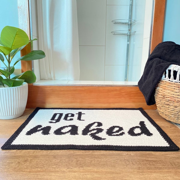 Get Naked Bathmat - Tapestry Crochet Pattern