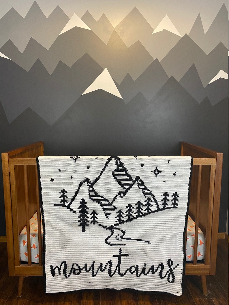 You'll Move Mountains Tapestry Crochet Blanket Pattern image 1