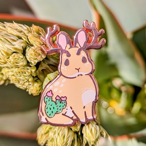 Jackalope Cryptid Enamel Pin