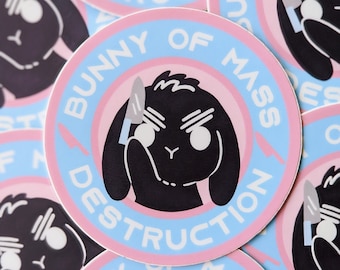 Bunny of Mass Destruction | Cute Sticker