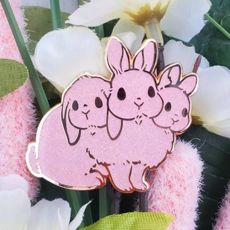 Bunny Rabbit Enamel Pins - Etsy