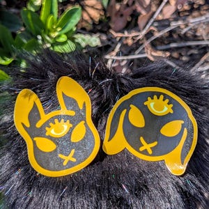 The Twins Creepy Cute Bunny Sticker Pair