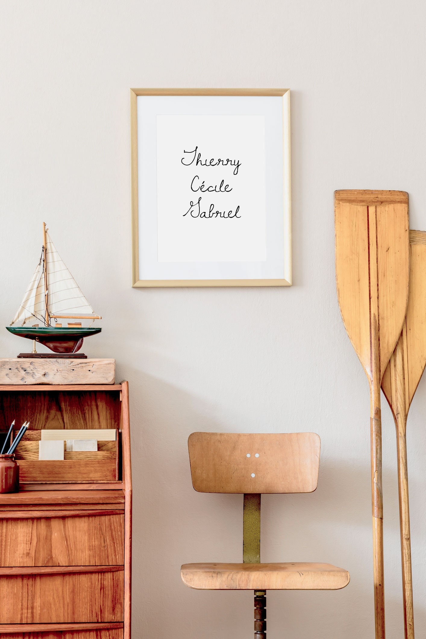 Poster Prénom Personnalisé - Affiche Typographique Numérique/Imprimé A4. Illustration Écriture Préno