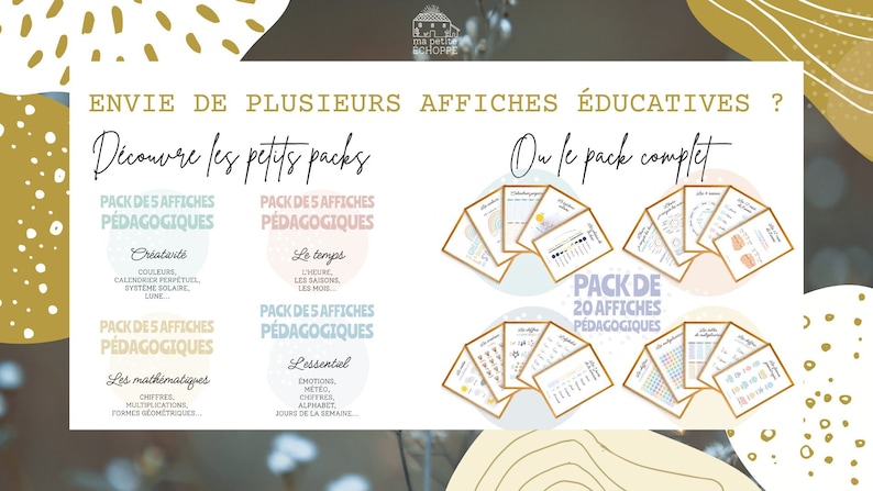 N.5 Les 7 Jours De La Semaine - Poster Pédagogique Montessori, Pack ...