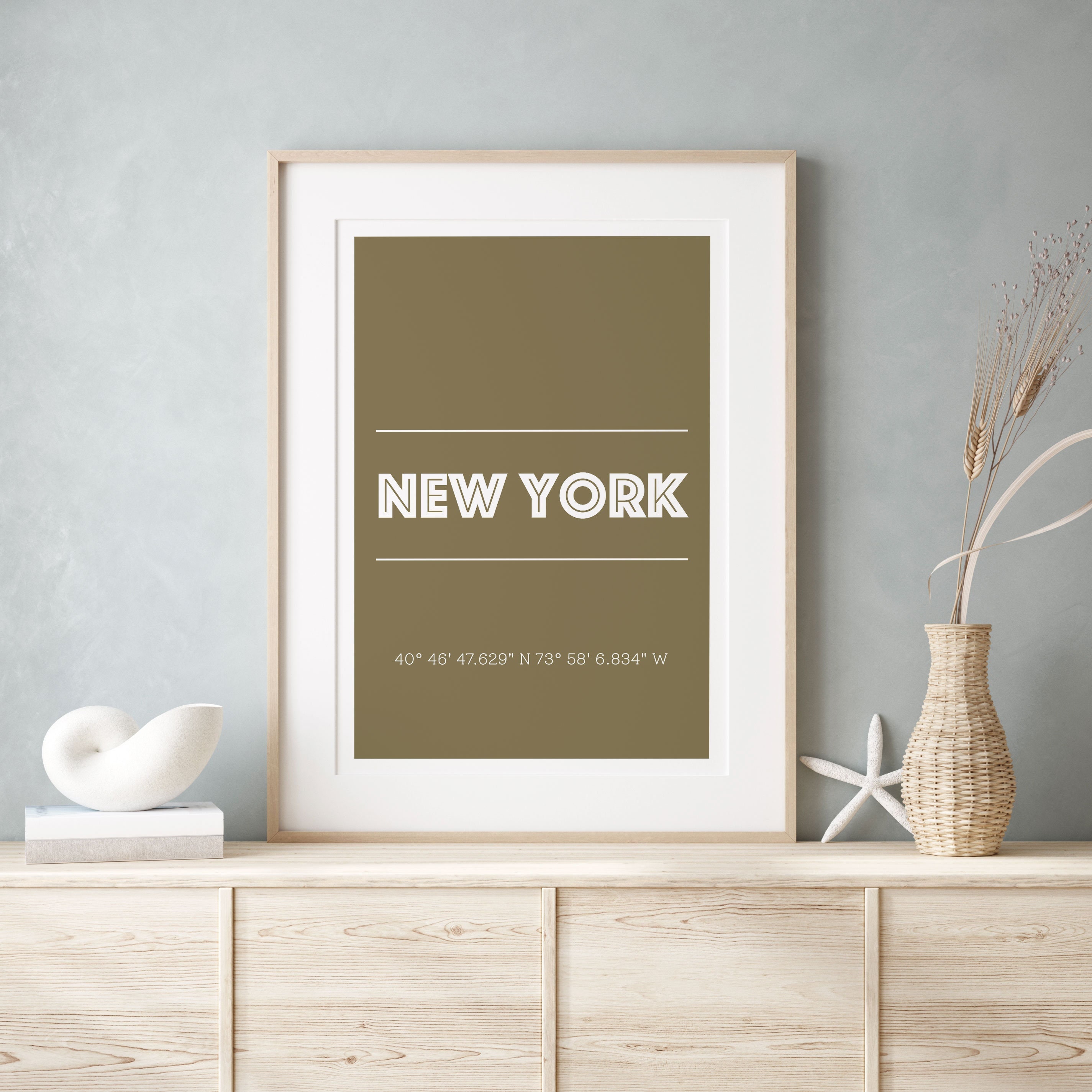 Poster Ville Personnalisée - Affiche Numérique/Imprimé A4. Illustration Géographie, Voyage, Coordonn