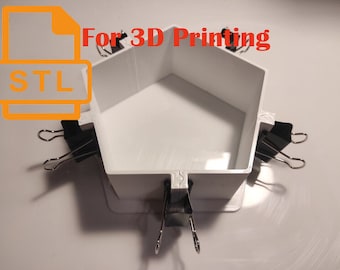 Archivo STL de carcasa de molde de silicona de pentágono: Molde de resina ajustable (descarga digital)