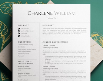 Resume Template, Cv Template for word, Cv Resume Template, Professional Resume Template, Modern Resume Template Word, Resume