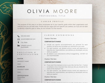 Creative Resume Template, Cv Template for word, Professional Resume Template Word, Professional Resume Template, Modern Resume Template Word