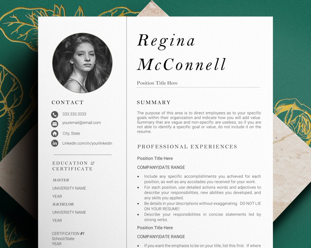 Modern Creative Resume Template, Resume Template With Photo, Resume and ...