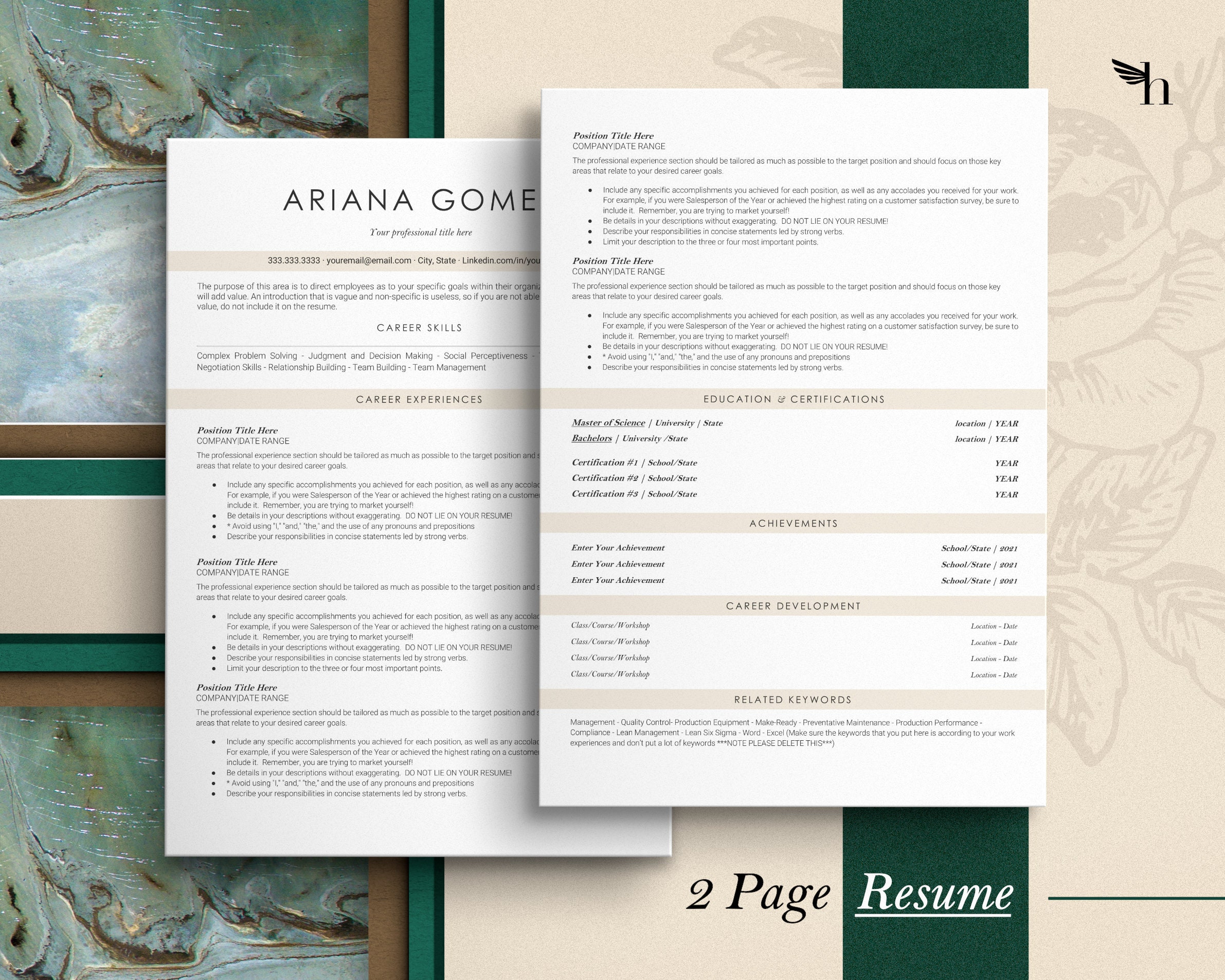 ATS Friendly Resume Template for Google Docs Resume Template - Etsy