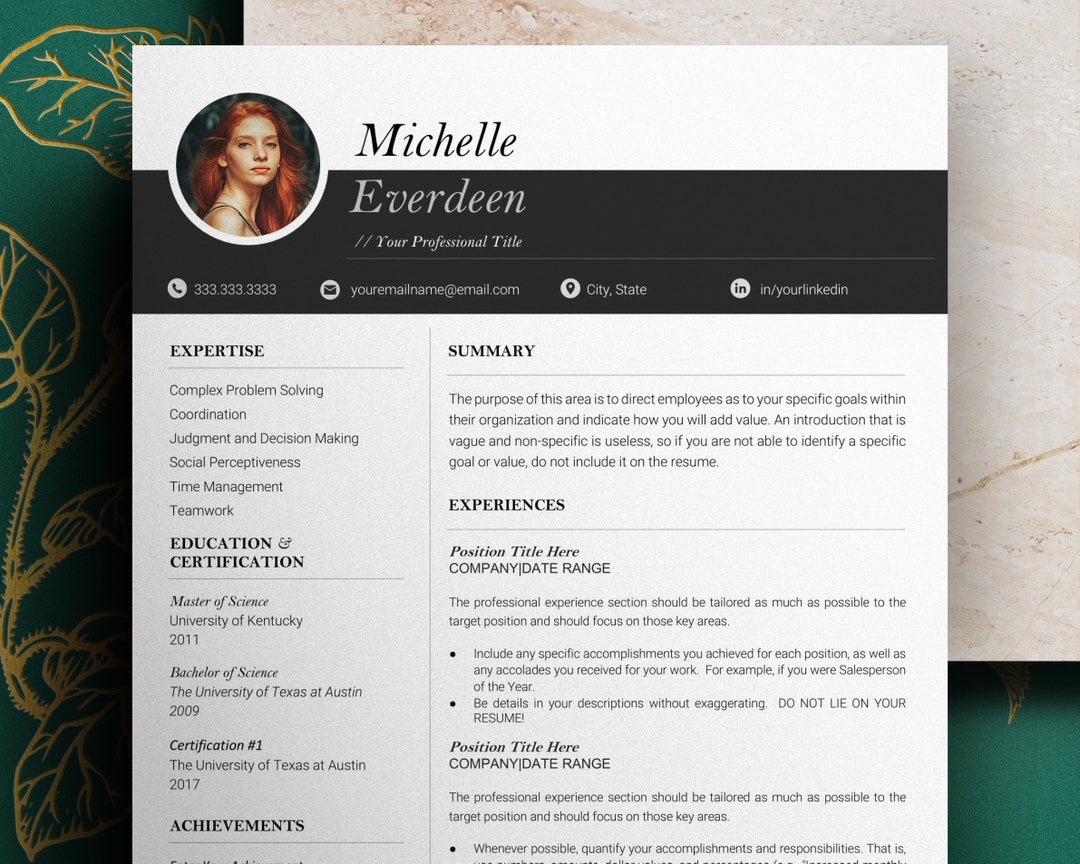Google Docs Executive Resume Template 2025, Modern CEO Resume Template ...