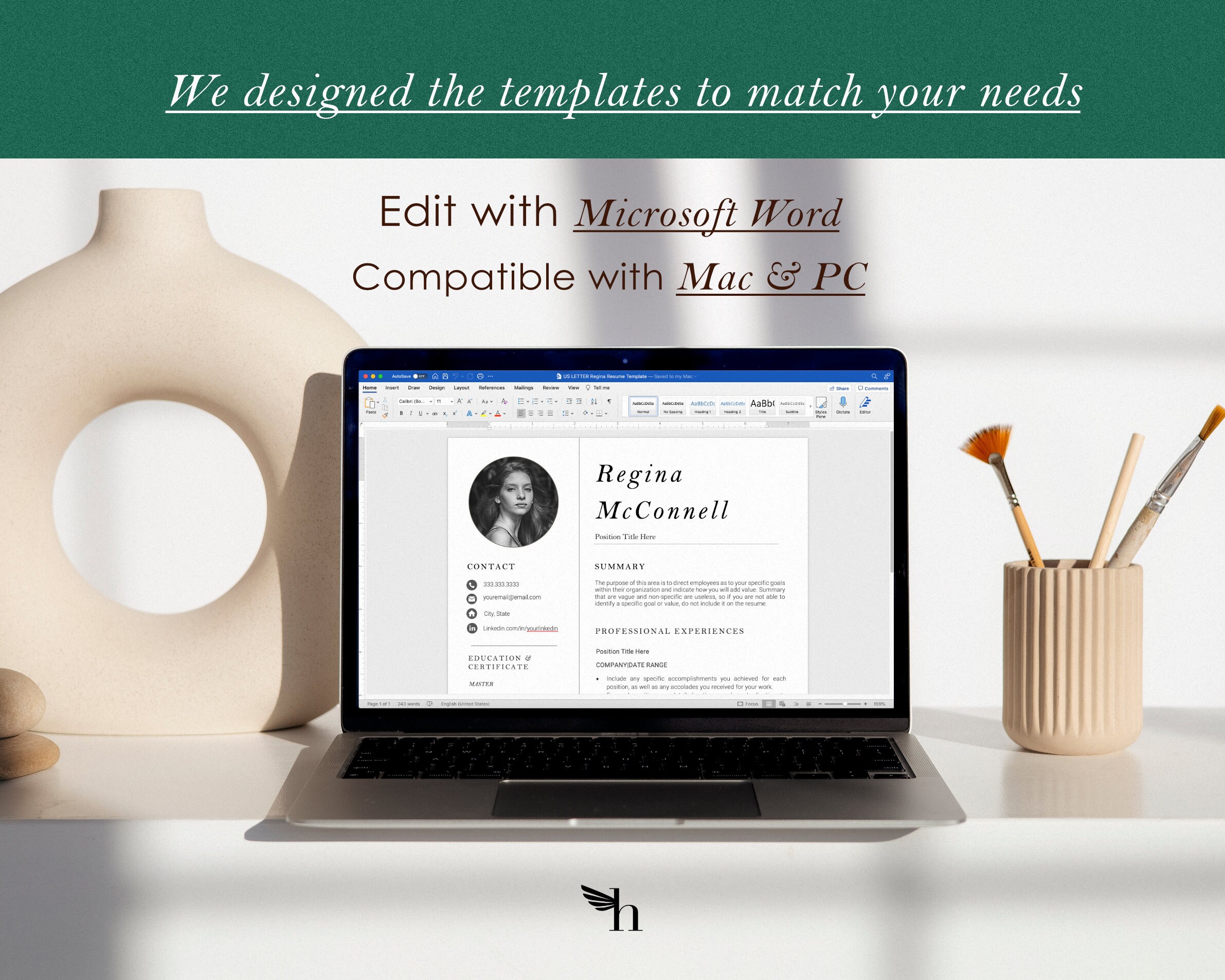 Creative Resume Template Cv Template for Word Cv Resume - Etsy