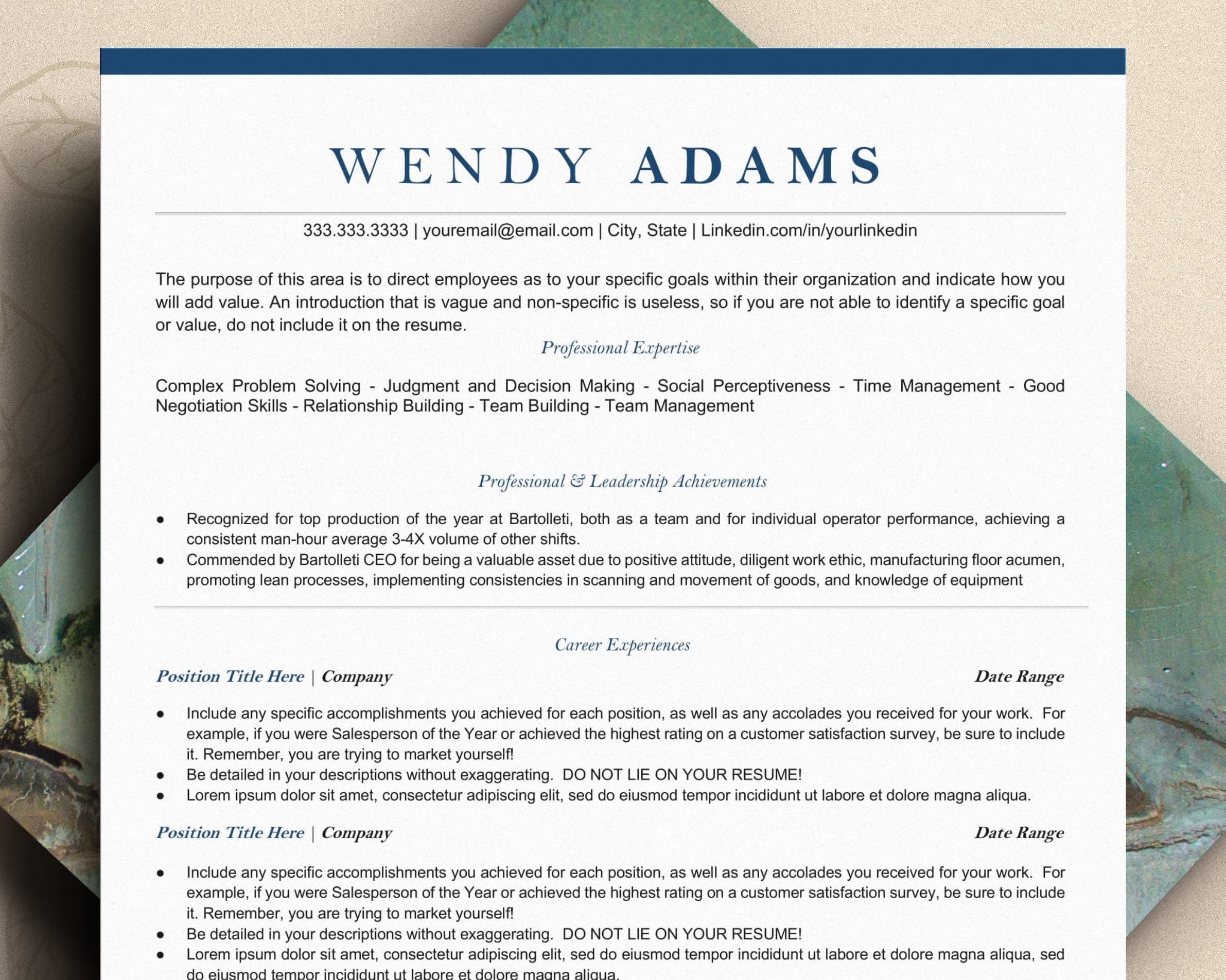 Minimalist Resume Template for Google Docs and Ms Word, Resume Template