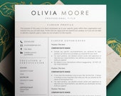 Simple CV Resume Template Word, Minimalist Resume Template Word, Resume Template, Professional Resume Template, Professional Modern Resume