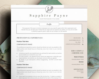 Creative Resume Template, Cv Template for word, Cv Resume Template, Professional Resume Template, Modern Resume Template Word, CV