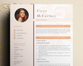 CV Template with photo, Resume CV Template Word, CV Template with photo, resume with picture, Modern Resume Template, Resume Template
