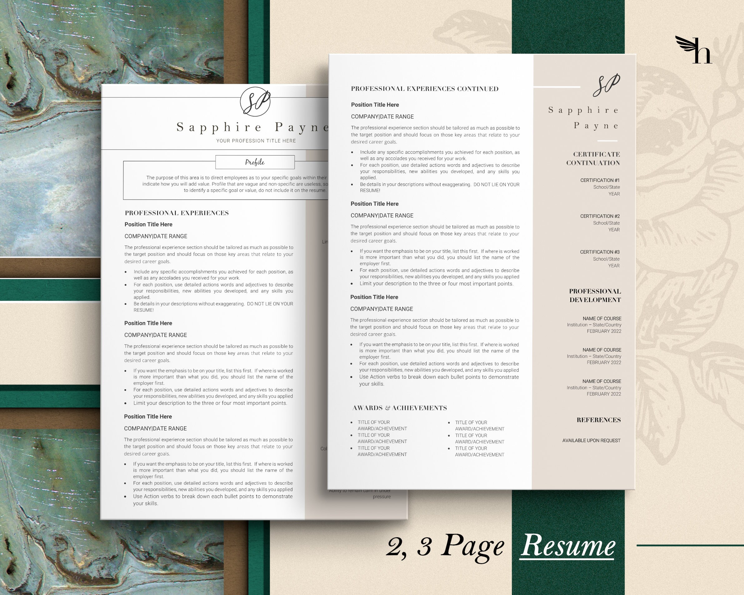 Creative Resume Template Cv Template for Word Cv Resume - Etsy