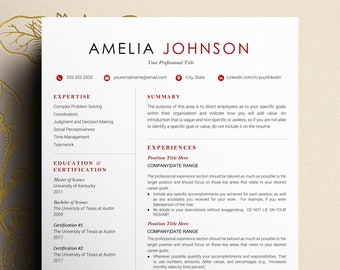 Modern Executive Resume Template 2025, CEO Resume Template for Word and Apple Pages, Resume Template , 1, 2, Page Director Resume Template