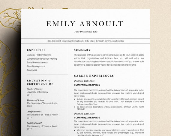Google Docs, Pages, Word Resume Template, Professional Resume template, CV template, Google docs Resume Template, Nursing CV Template