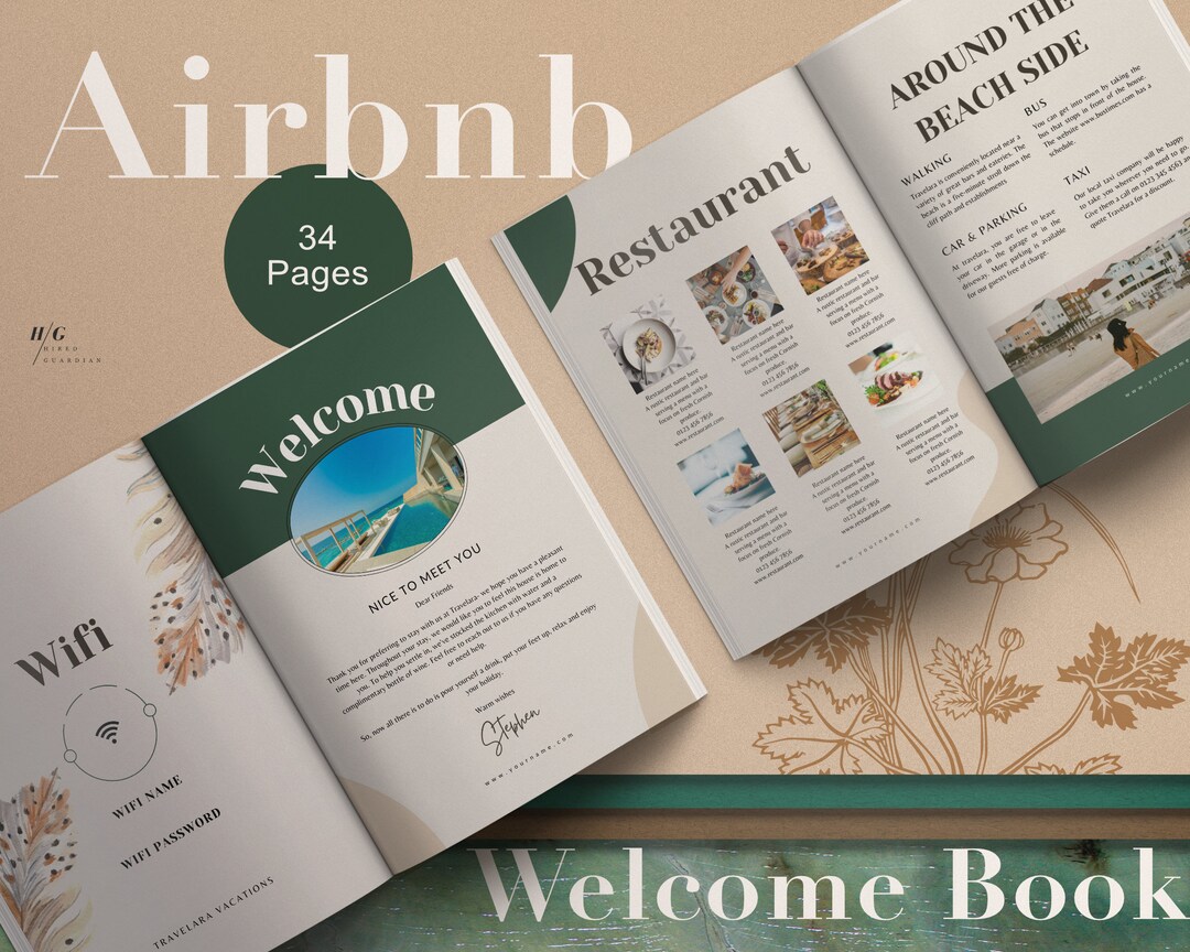 Editable Home Rental Book, Superhost Ebook, Airbnb Welcome Book ...