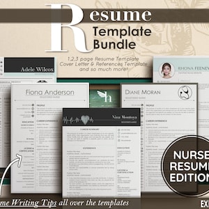 nurse resume template, Registered Nurse Resume Template, Nurse CV Template for Word, Nurse Resume Template Word, Resume and cover letter