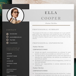 Modern Executive Resume Template, Resume Template with Photo, Resume and Cover letter Template, lebenslauf vorlage, Professional CV Template