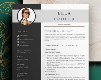 Modern Executive Resume Template, Resume Template with Photo, Resume and Cover letter Template, CV template, Professional CV Template