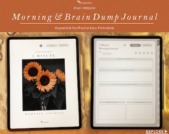 5 Minute Morning Journal Digital, ipad journal, notability journal, Digital journal, daily digital morning journal, undated Digital Journal