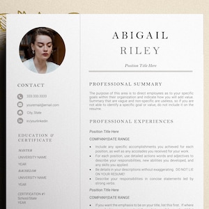Clean and Simple Resume Template for Word, Minimalist CV Resume Template Word, Resume Template, Modern CV Resume, Professional Resume