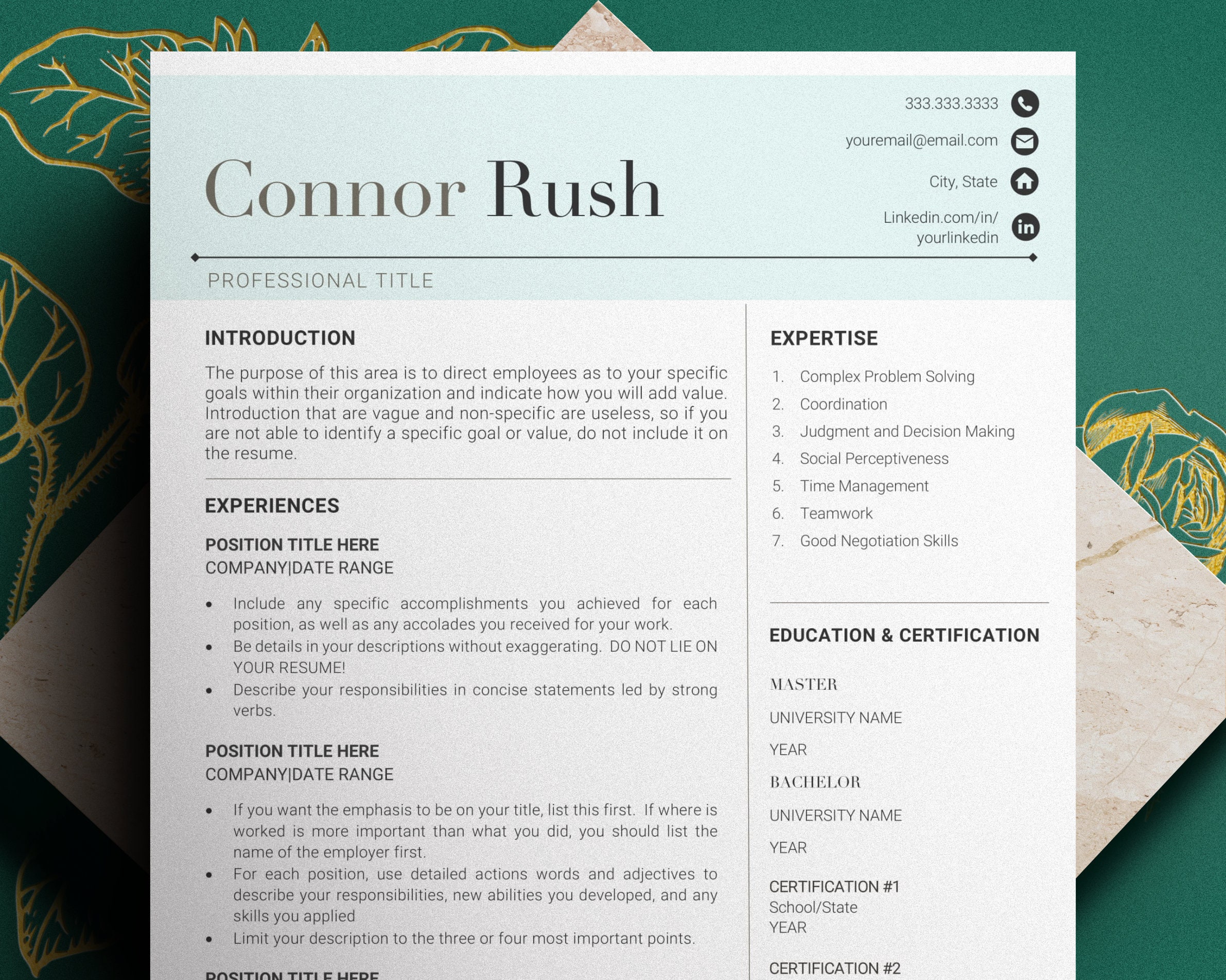 One Page Resume Templates for 2023