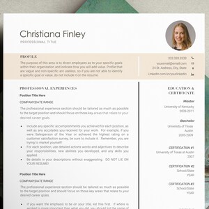 CV Resume template with photo, CV Template with Photo, Resume CV Template for Word, Resume with Picture, Resume and Cover Letter Template