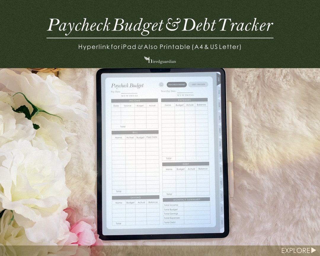 Digital Budget Planner, Digital Planner, Goodnotes Digital Planner, Budget Planner, Digital