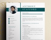 Modern Resume Template and Cover Letter Template, Manager Resume Template, CV Template with Planners, Resume Template Instant Download