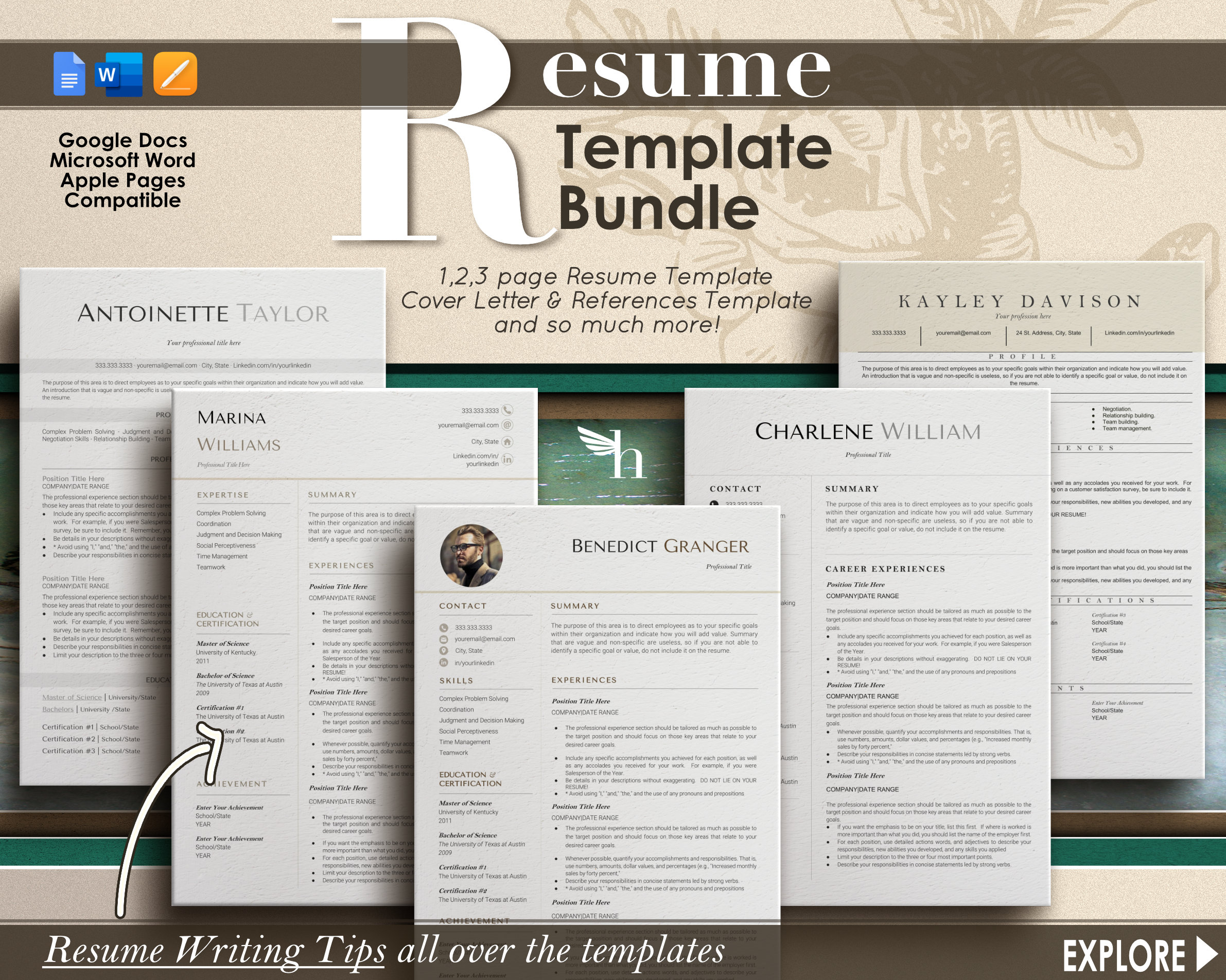 Executive Resume Template 2024, Resume Template Google Docs, ATS Resume Template, ATS Friendly Resume Template, Resume Template Word