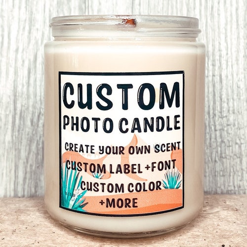 PHOTO Candle Custom Candle Custom Scent Custom Photo Etsy