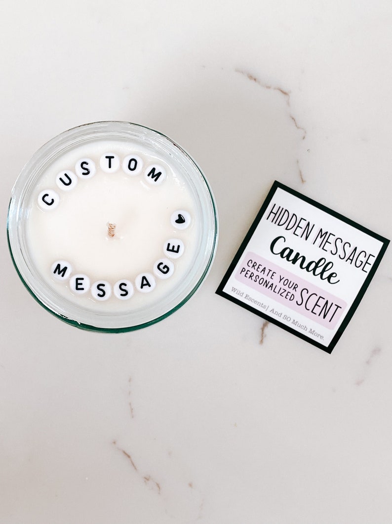 Beaded Message Candle Custom Candle Custom Scent Message Etsy