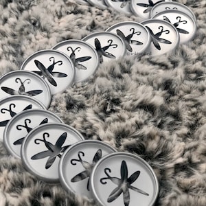 Powder Silver Metal Dragonfly Disc