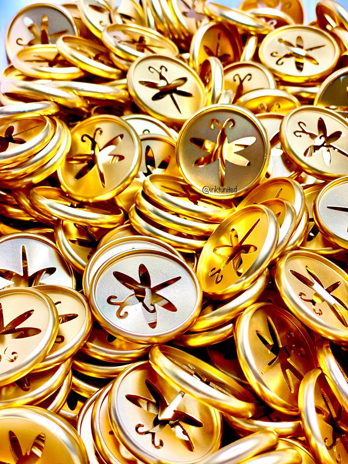 Gold Metal Planner Discs Etsy