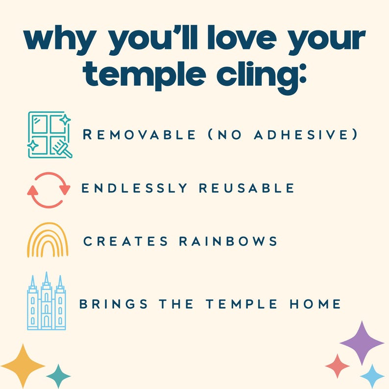 Loading Gift Window Coeur D'alene Idaho Temple Window Cling, Holographic Sun-catcher, LDS ...