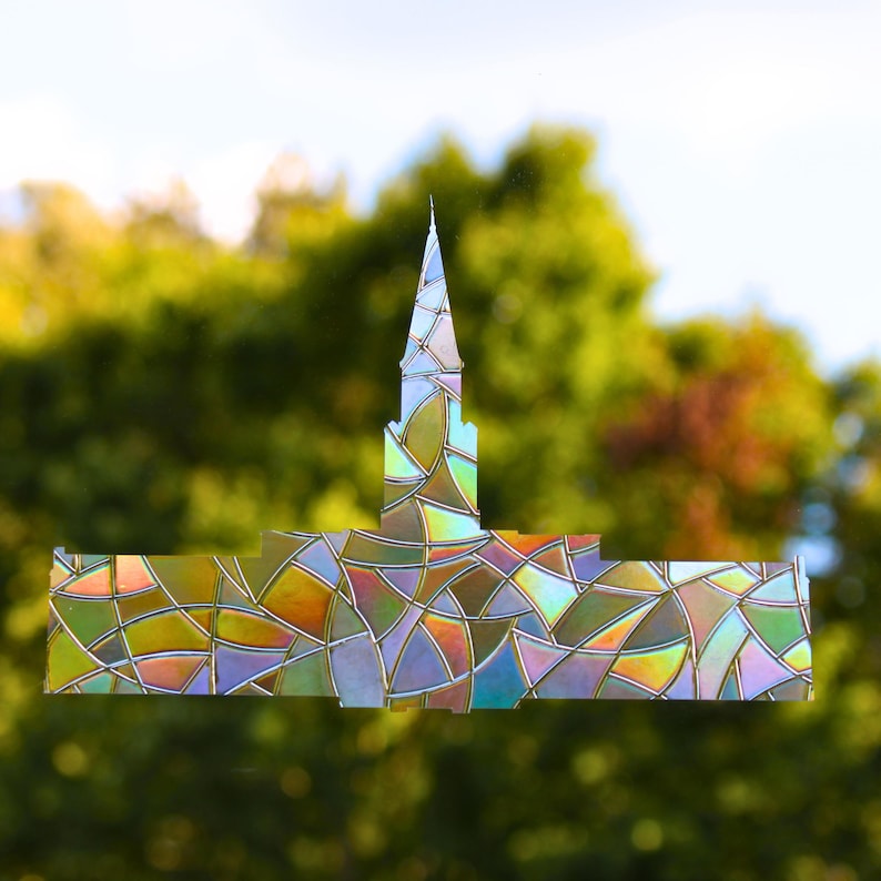 Loading Gift Window Coeur D'alene Idaho Temple Window Cling, Holographic Sun-catcher, LDS ...