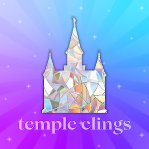 Provo City Center Temple Window Cling: Prismatic Vinyl Decal