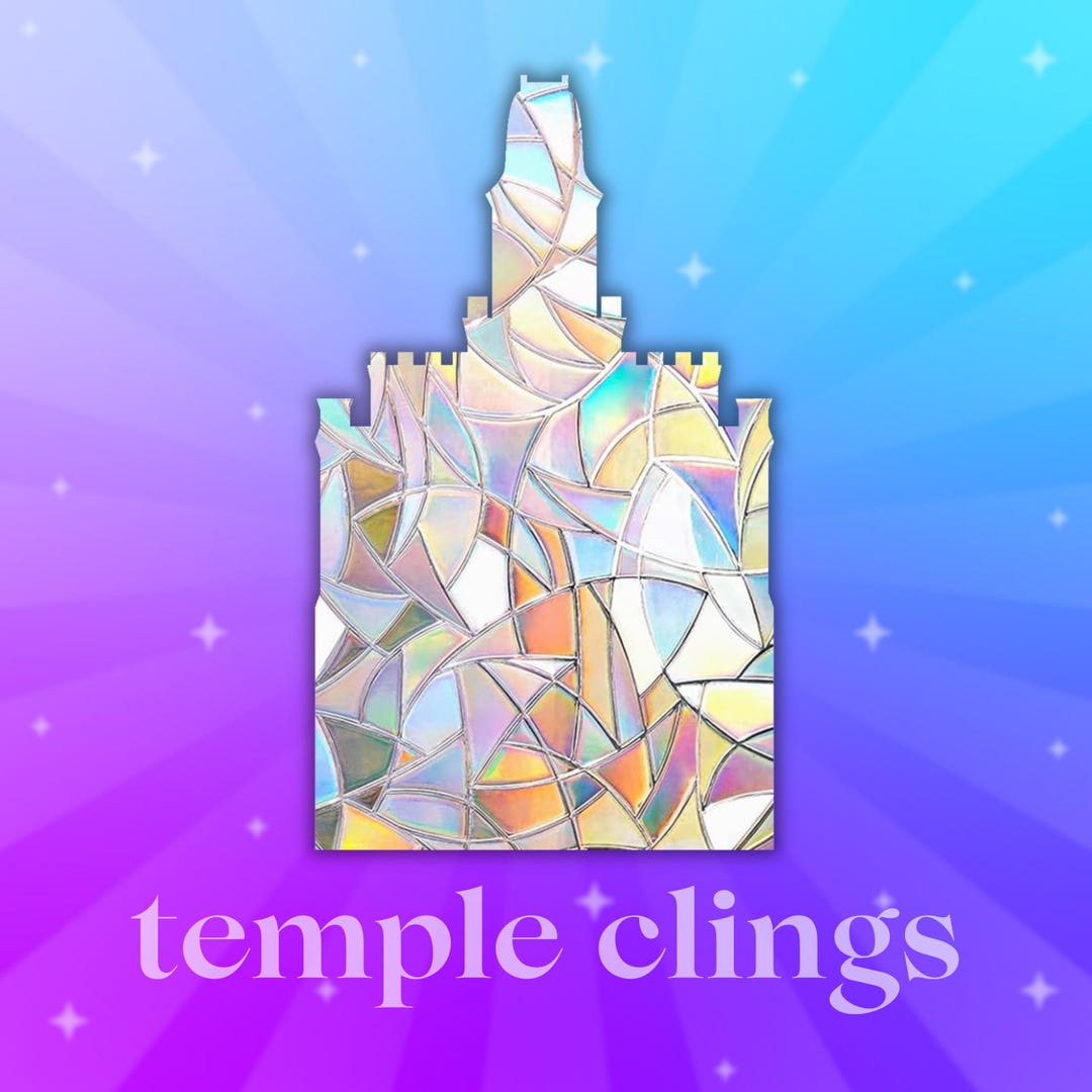 Uth Window Sticker Manti Utah Temple Window Cling: Prismatic Vinyl Decal - Etsy