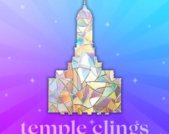 Ephraim Utah Temple Window Cling | Holographic suncatcher | Latter-Day Saint gift for missionaries, Relief Society, Primary, and Youth!