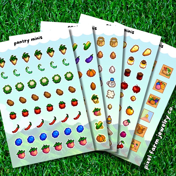 Stardew Valley Stickers - Community Center Pantry Minis - For Planners, Progress Trackers, Stationary, and More!