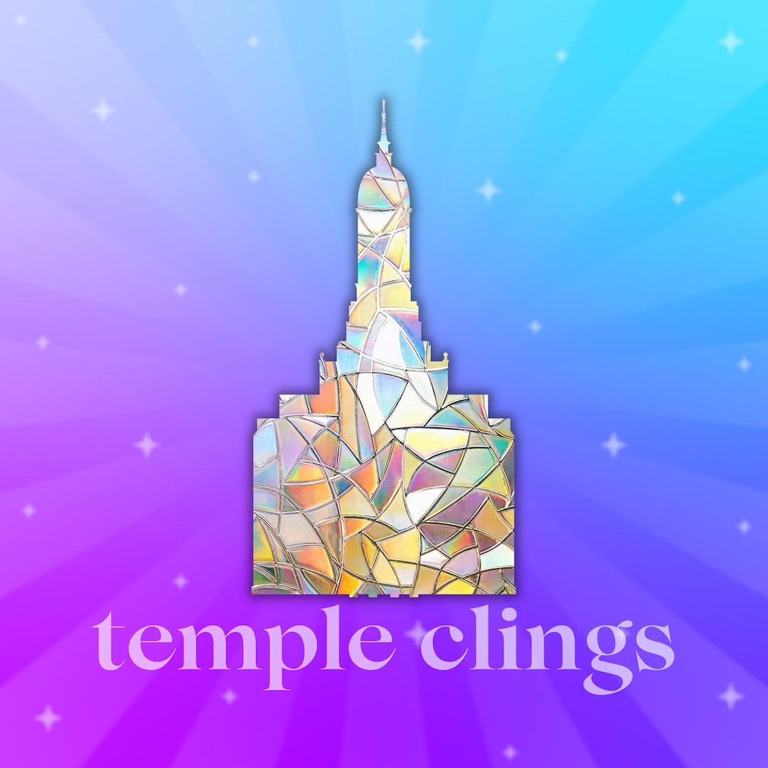 Uth Window Sticker Smithfield Utah Temple Window Cling: Prismatic Vinyl Decal - Etsy