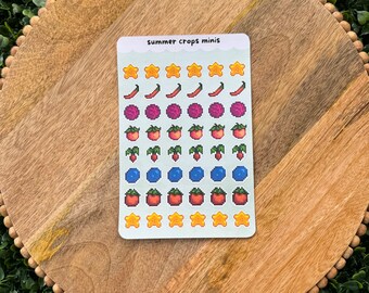 Stardew Valley Stickers - Summer Crops Minis - For Planners, Progress Trackers, Stationary, and More!