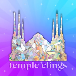 Adhesivo para ventana del Templo de Las Vegas, Nevada. ¡Un regalo Santo de los Últimos Días para misioneros, Sociedad de Socorro, jóvenes y más!