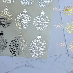 Foil Print Logo Stickers, Custom Logo Sticker, Gold Foil Logo Stickers, Rose Gold Foil Sticker, Personalized Foil Printed Stickers, Stickers