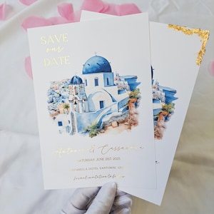 Goil Foil Save The Date, Foil Flakes Save The Date, Gold Flake Edge Save The Date, Luxury Foil Printed Invitation, Modern Foil Invitations