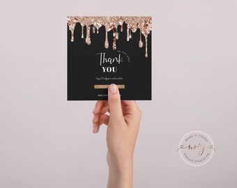 Business Thank You Insert Card, Customer Thank You For Your Order Inserts, Thank You Packaging Insert, Editable Thank You Card, Digital